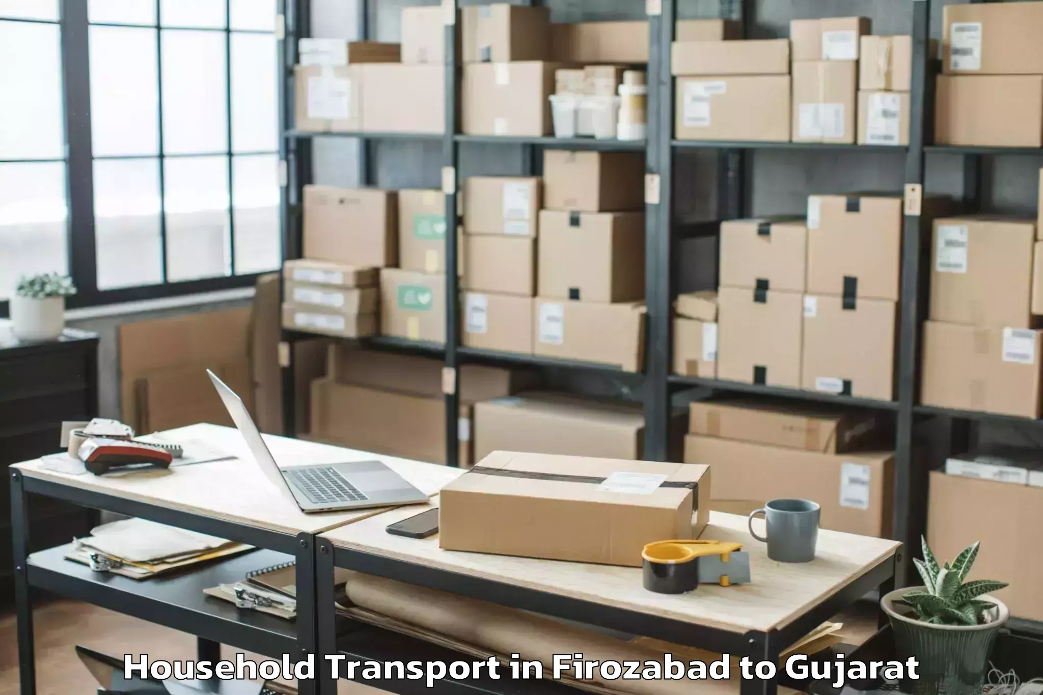 Trusted Firozabad to Dahej Household Transport